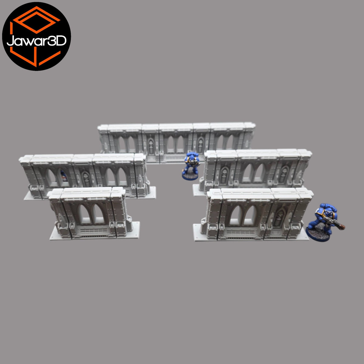 Modular Gothic Walls - 28mm Wargaming Scatter Terrain Scenery Tabletop Miniature
