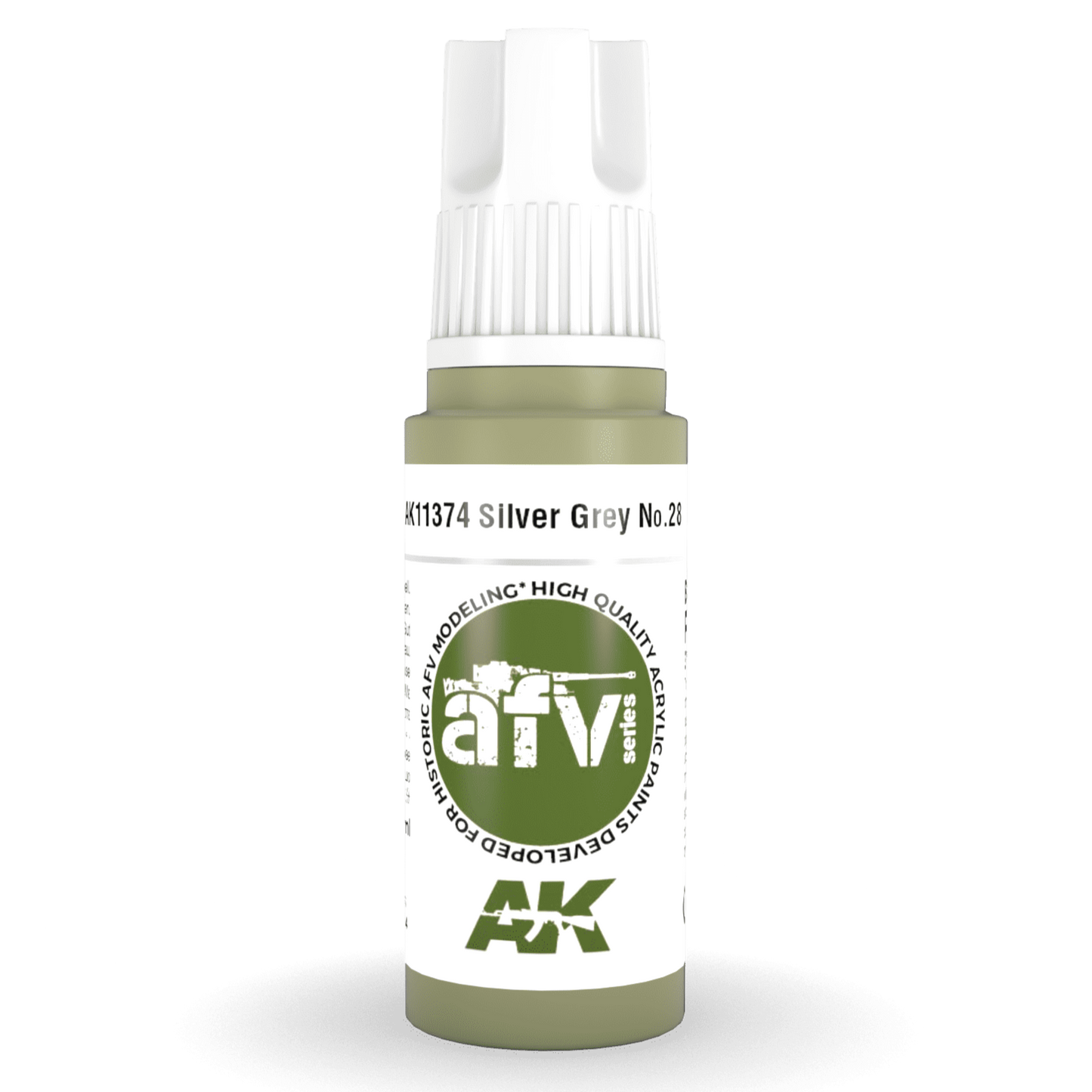 AK Interactive 3rd Gen Acrylic - Silver Grey No.28 17ml AK11374