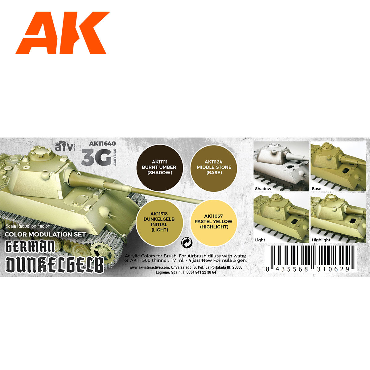 AK Interactive - Modulation German Dunkelgelb 3G