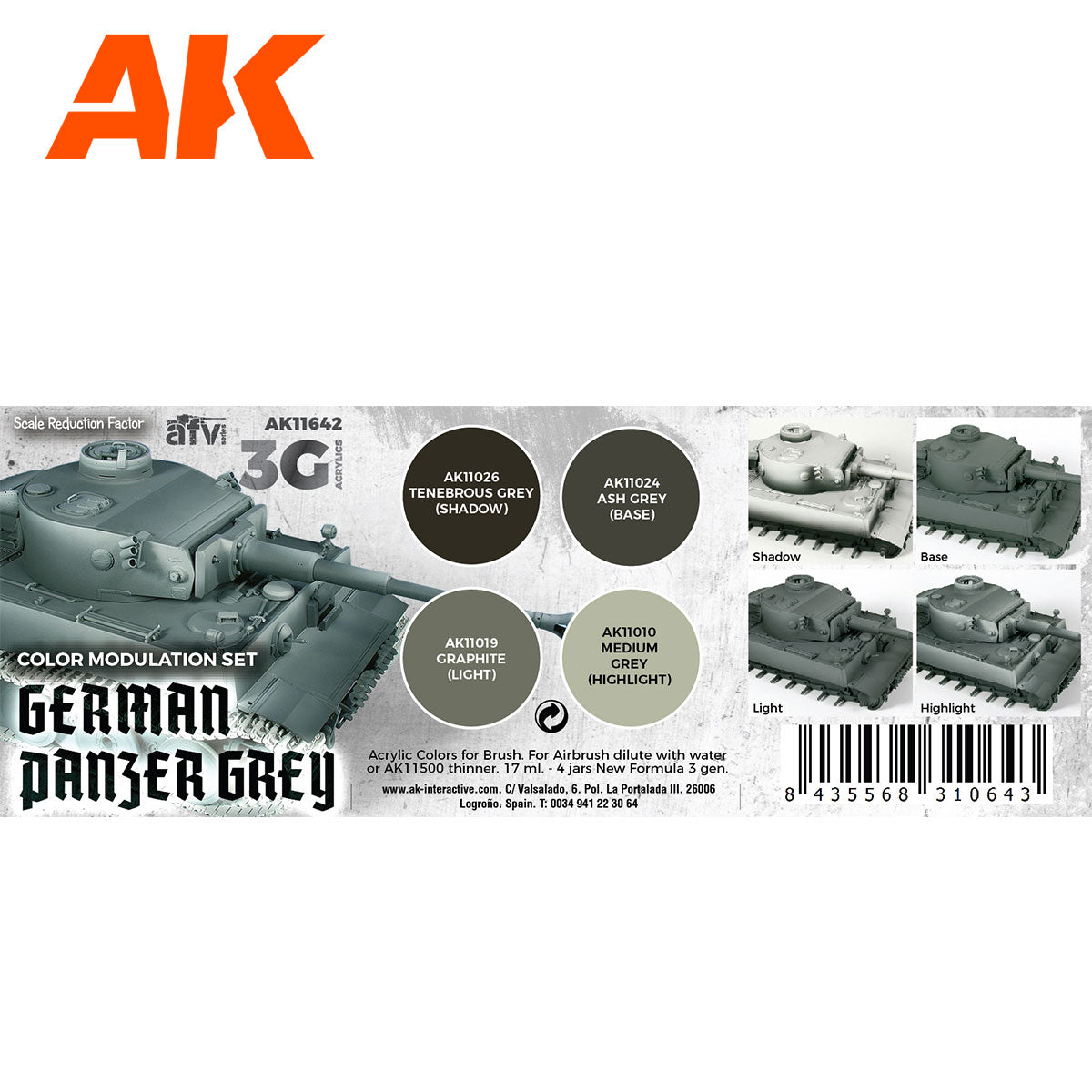 AK Interactive - Modulation German Panzer Grey 3G