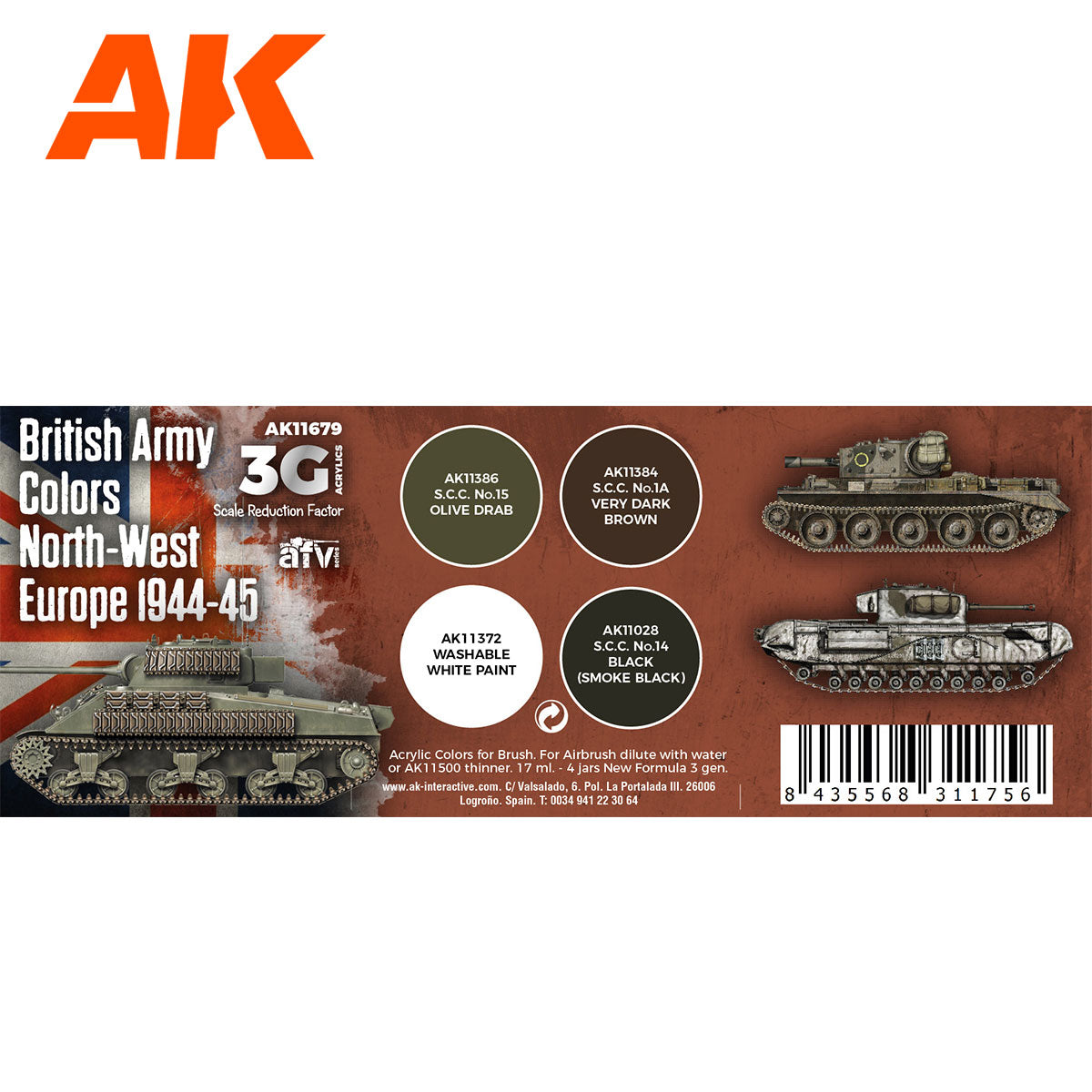 AK Interactive - British Army Colors North-West Europe 1944-45