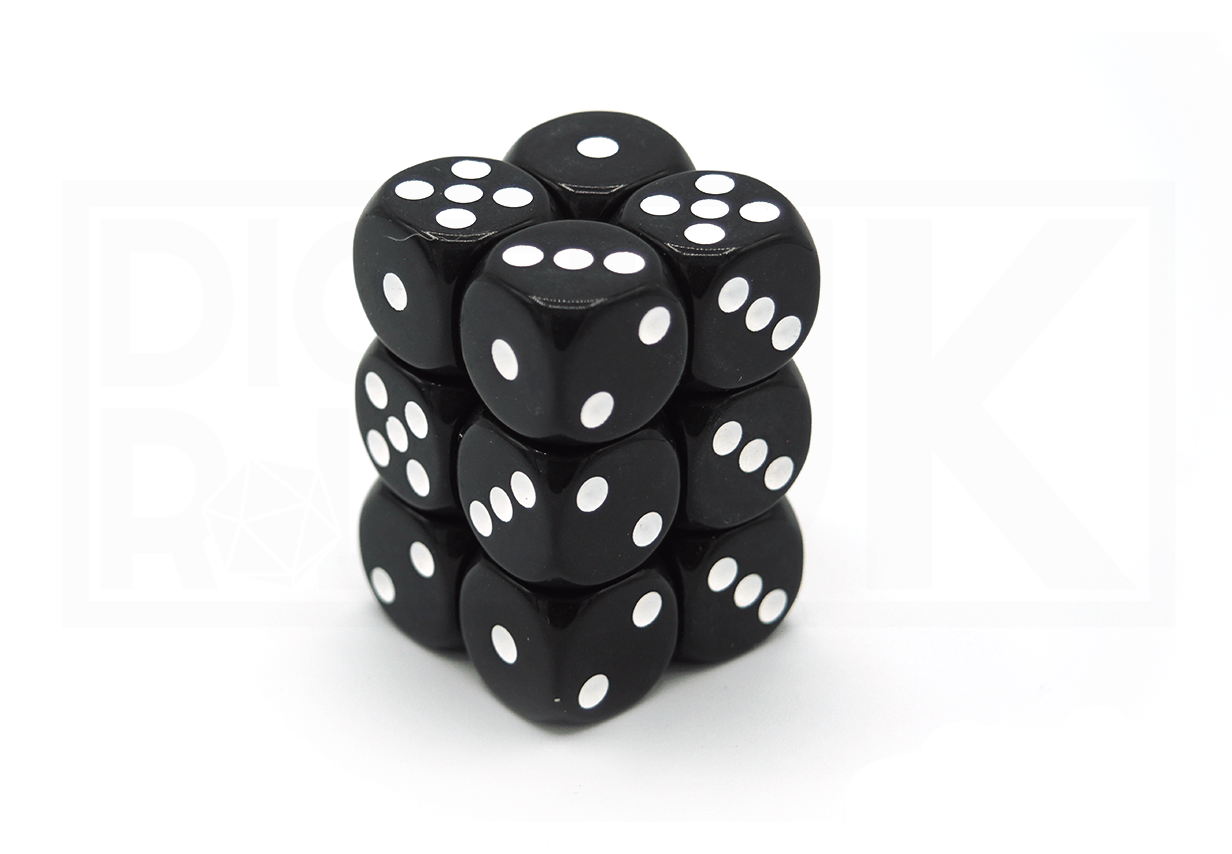 12x16mm Dice Block | Opaque Black