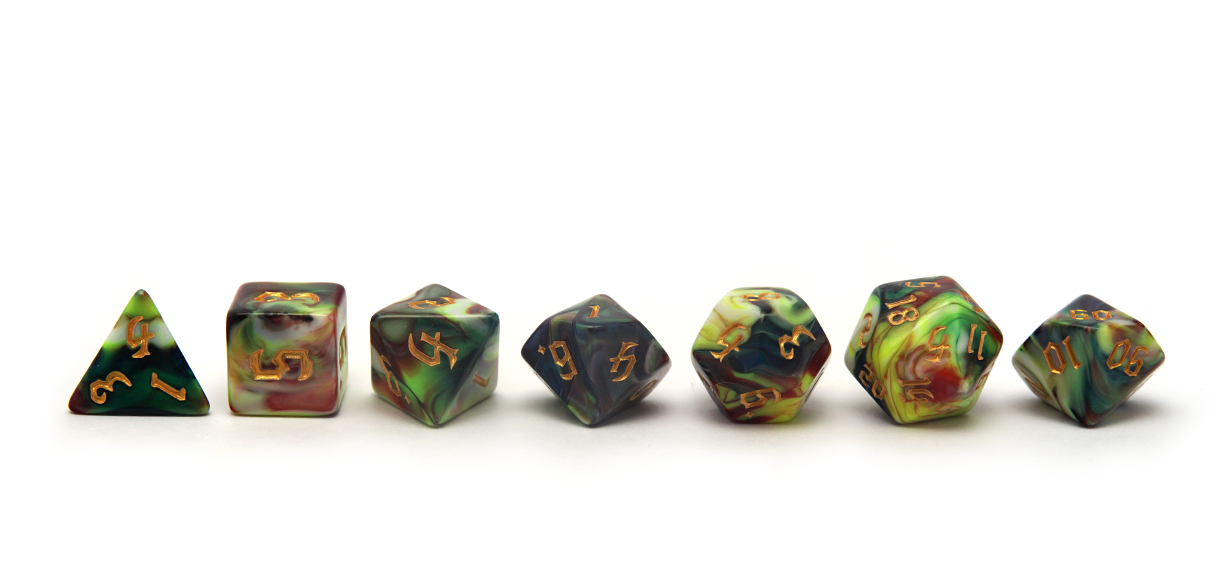 Dark Magic Dice - Chaotic Green