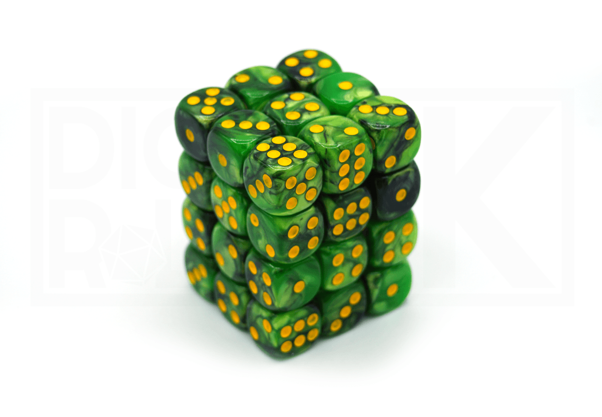 36x12MM Dice Block | Elemental Black & Green