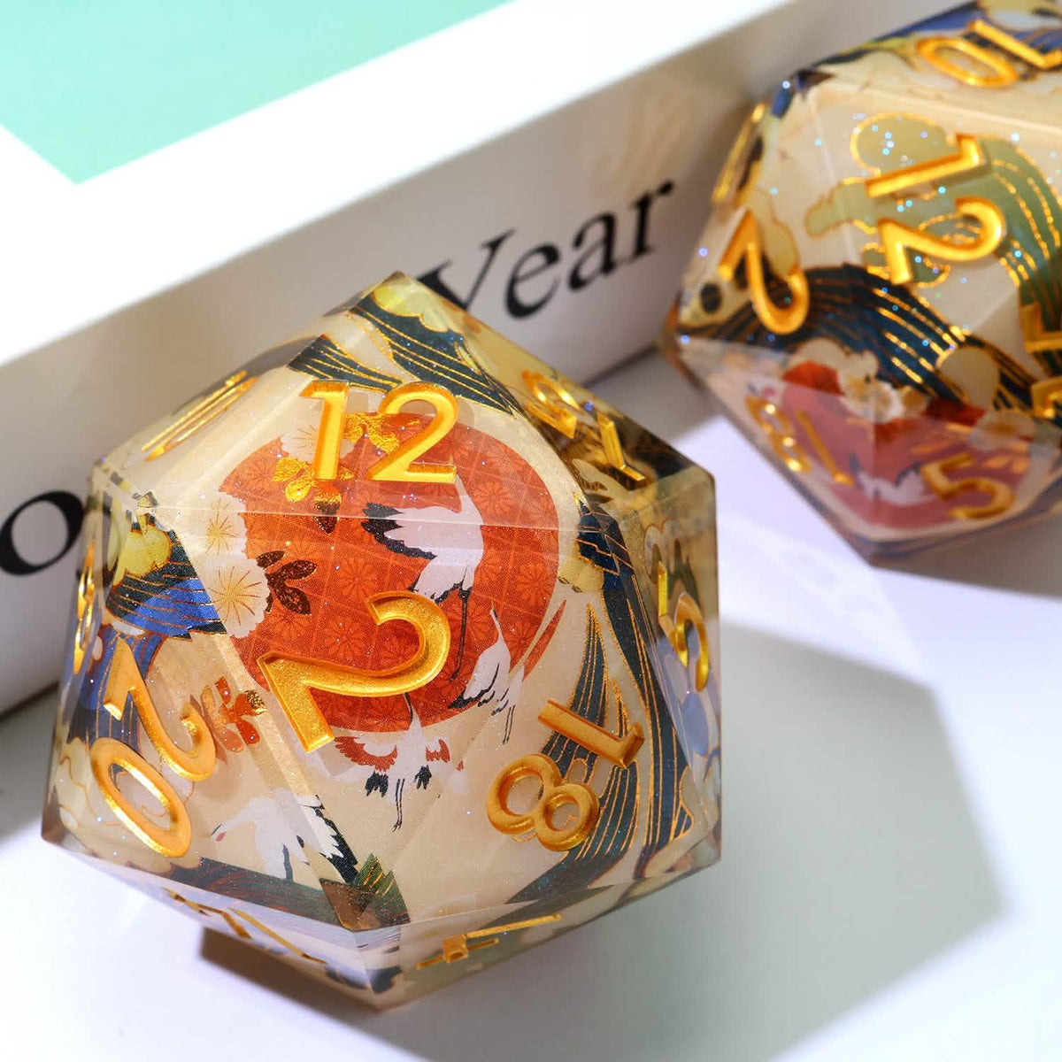 Whispering Glade | 50mm D20 | Oversized Art Core Dice | Single Dice