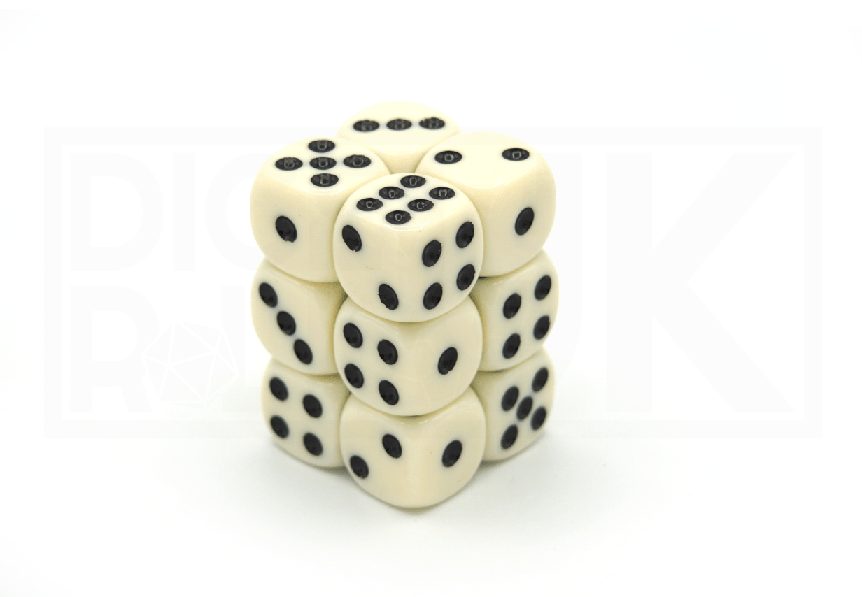 12X16MM Dice Block | Opaque Ivory