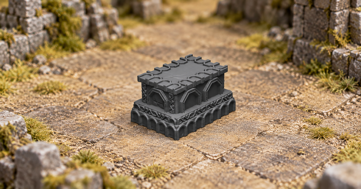 Dwarven Sarcophagus 28mm DND Scatter Terrain | Tabletop Wargaming Scenery for RPG | 3D Printed