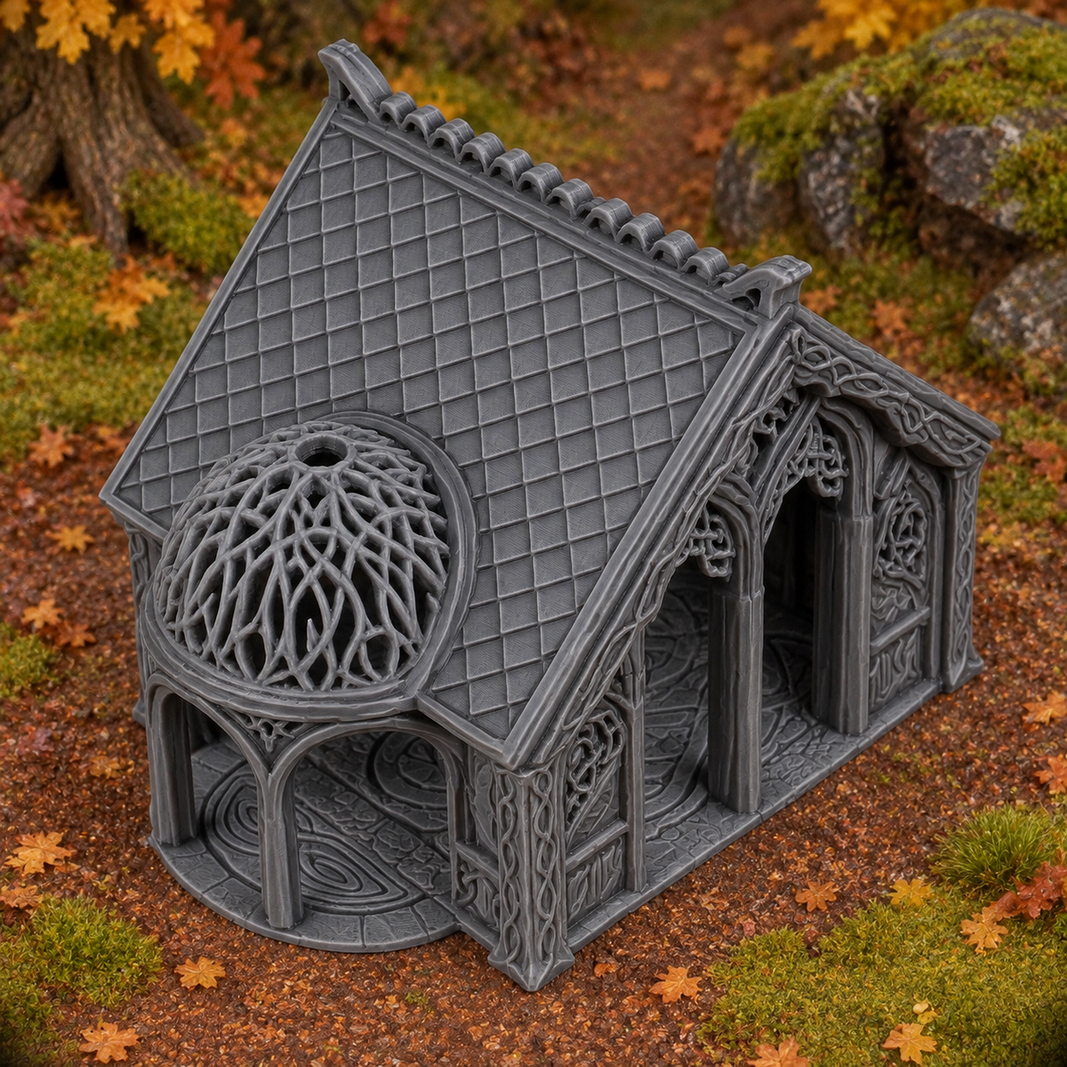 Elven Home 28mm DND Terrain | Tabletop Wargaming Scenery for Frostgrave & RPG | Unpainted 3D Printed