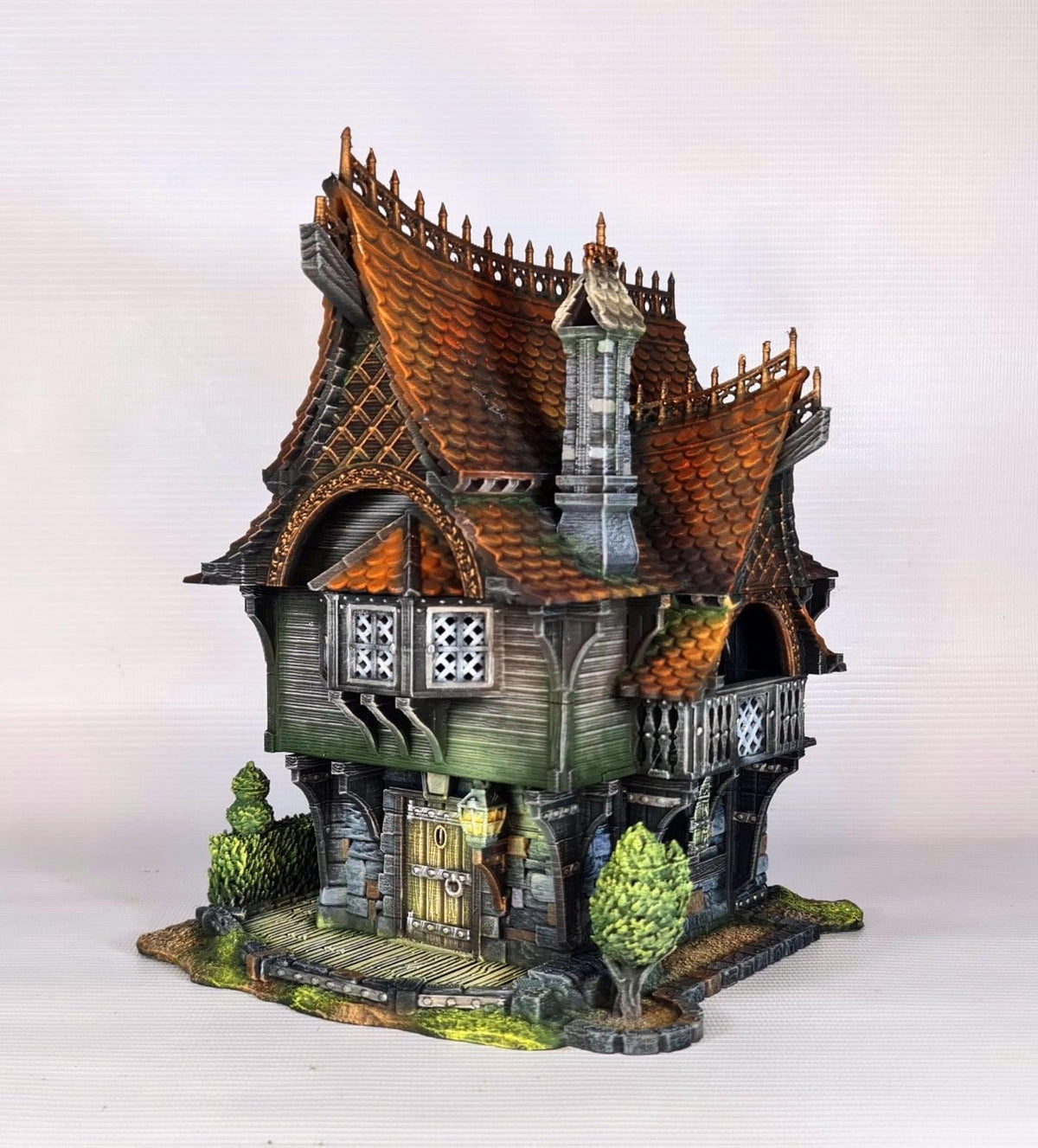 Red Rose Lodge 28mm DND Terrain | Tabletop Wargaming Scenery for Frostgrave & RPG | Unpainted 3D Printed