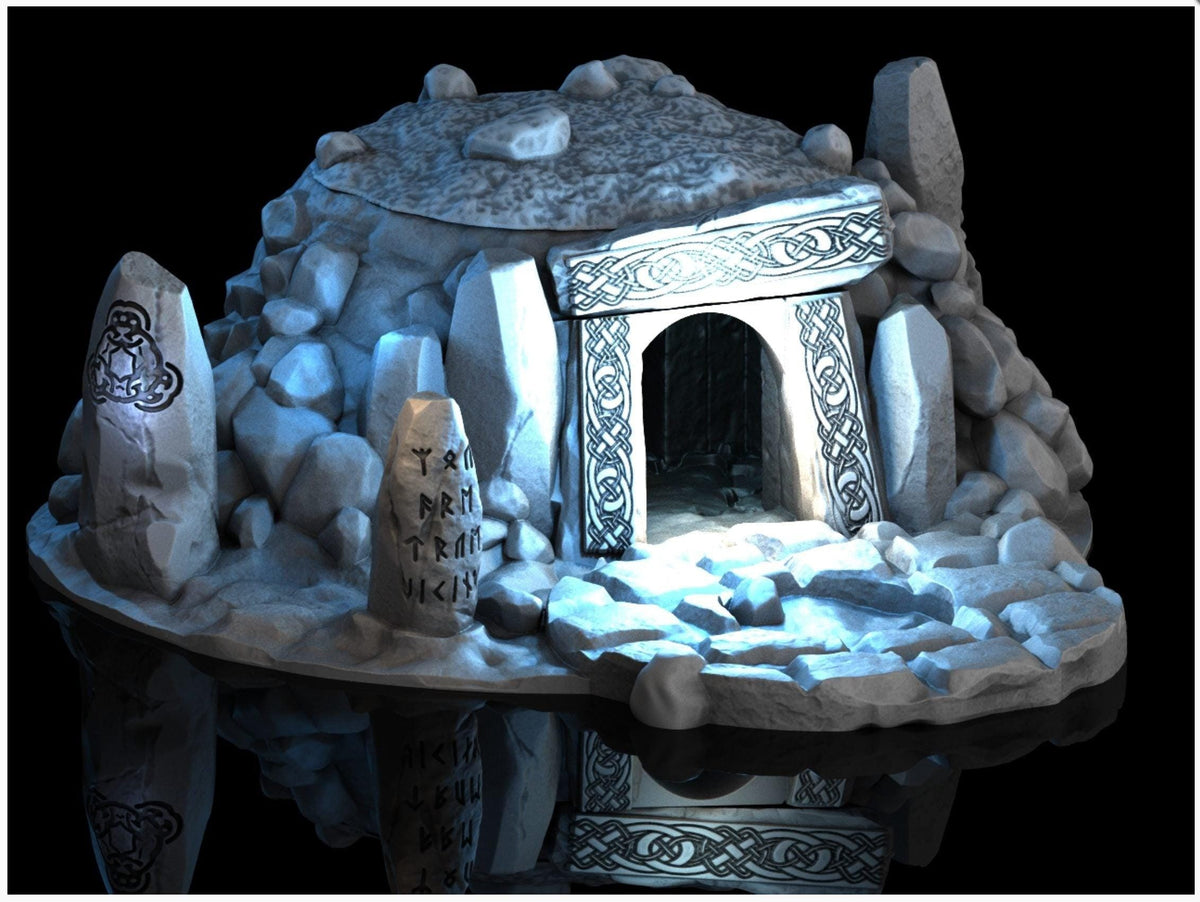 Burial Mound 28mm DND Scatter Terrain | Tabletop Wargaming Scenery for Frostgrave & RPG | 3D Printed