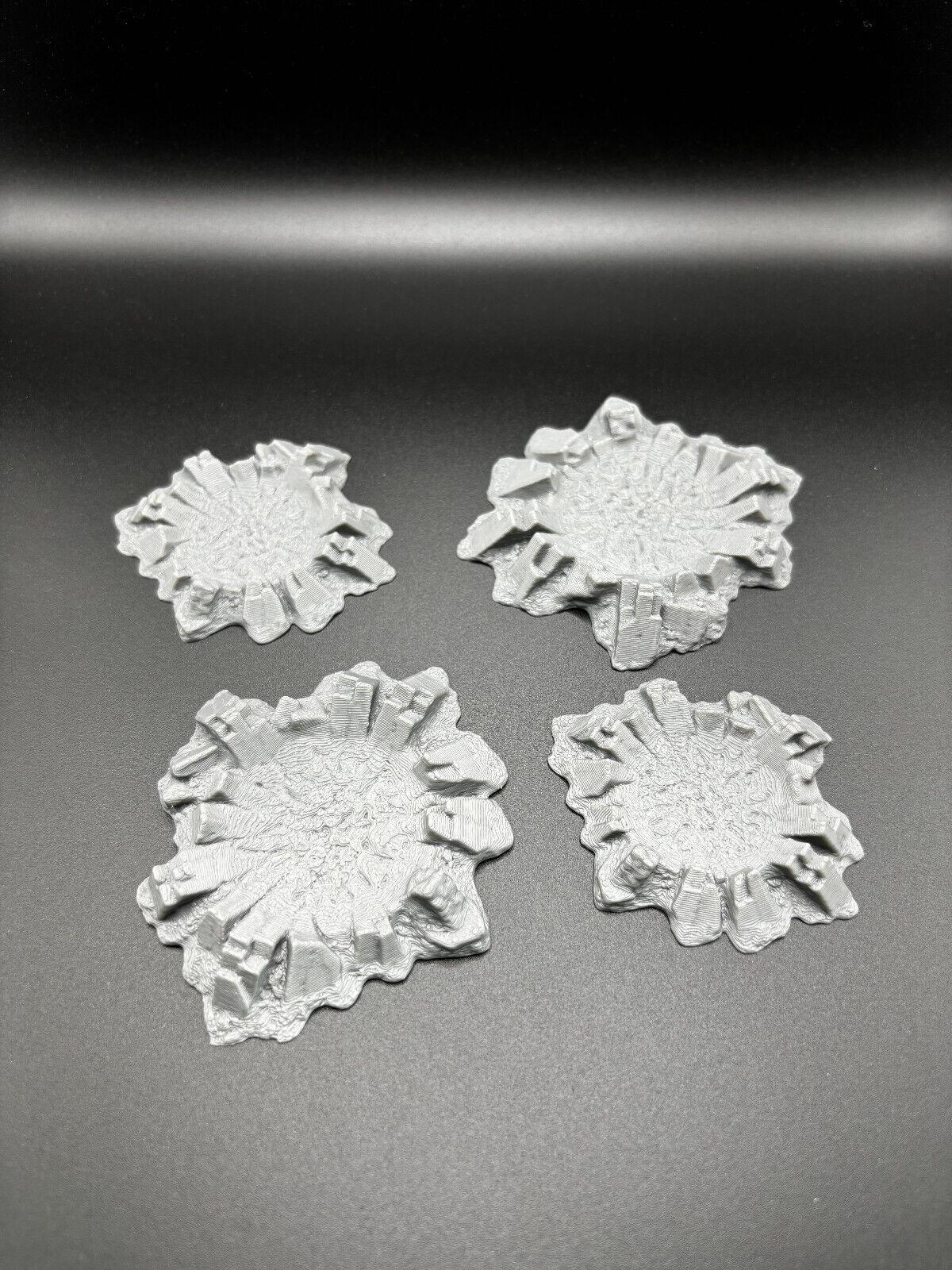 4x 28mm Craters for Tabletop Gaming For tabletop wargaming - 3D Printed