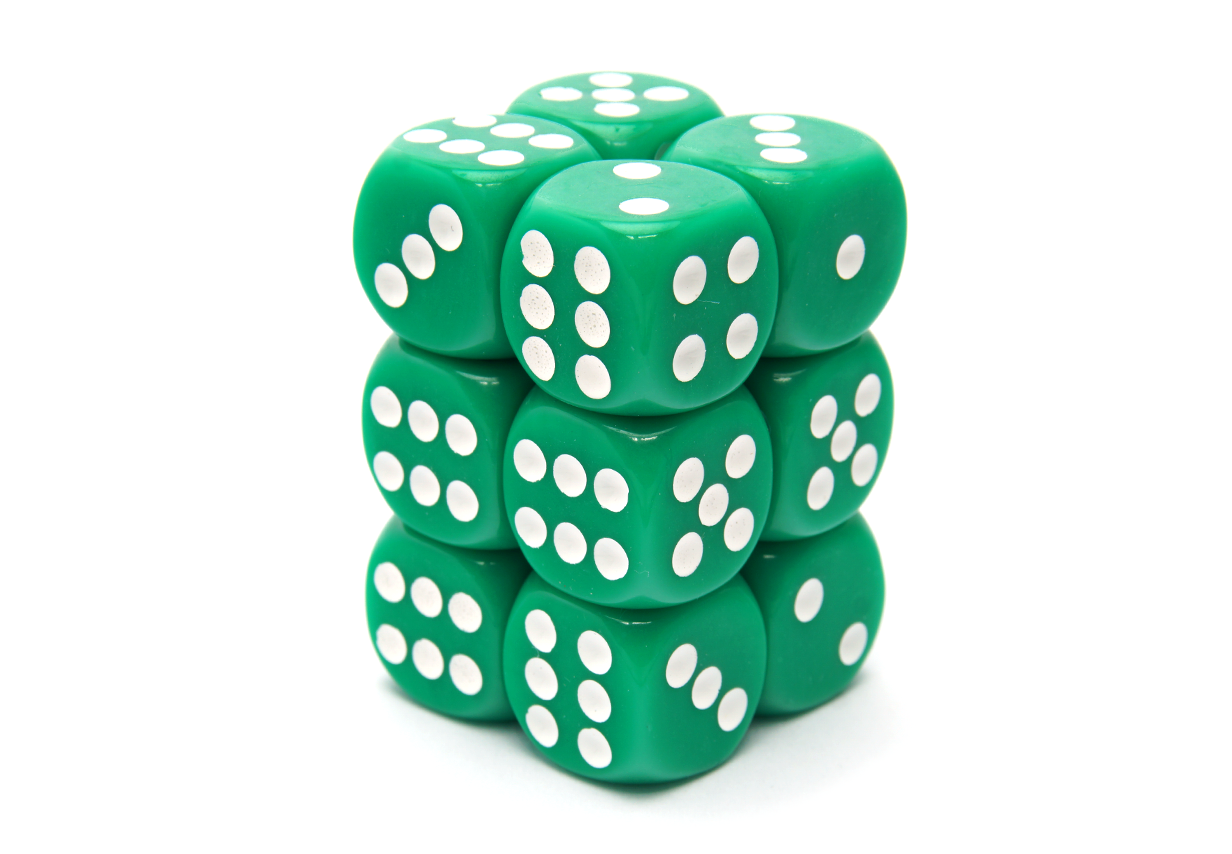 12X16mm Dice Block | Opaque Green