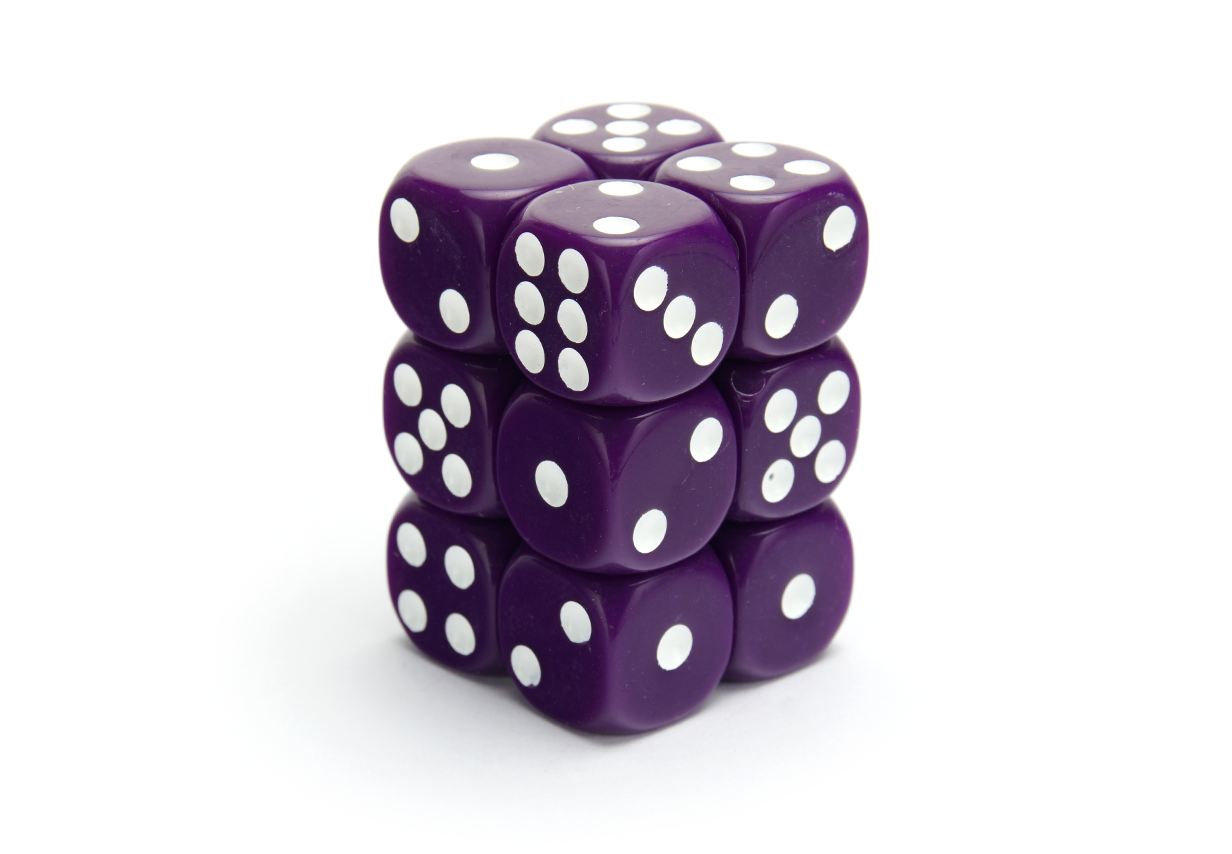 12X16mm Dice Block | Opaque Purple