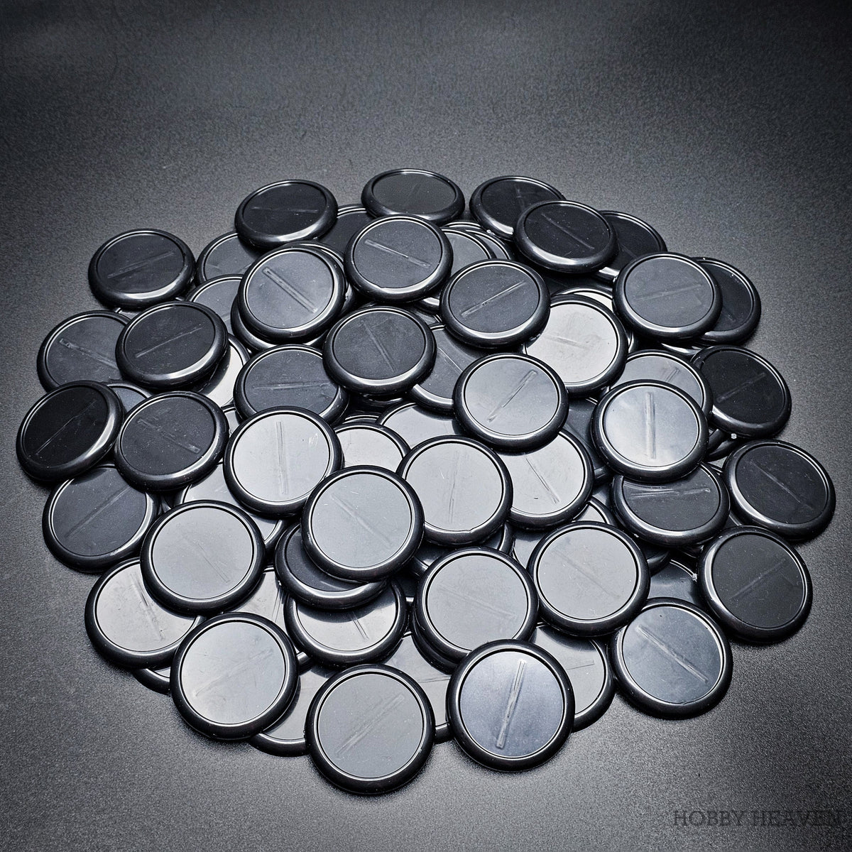 40mm Wide Lip Round Plastic Bases