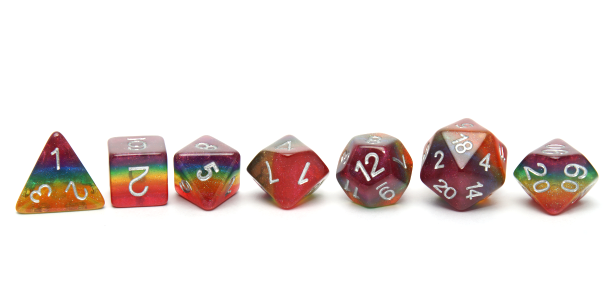 Pride Dice | Glitter Rainbow Flag