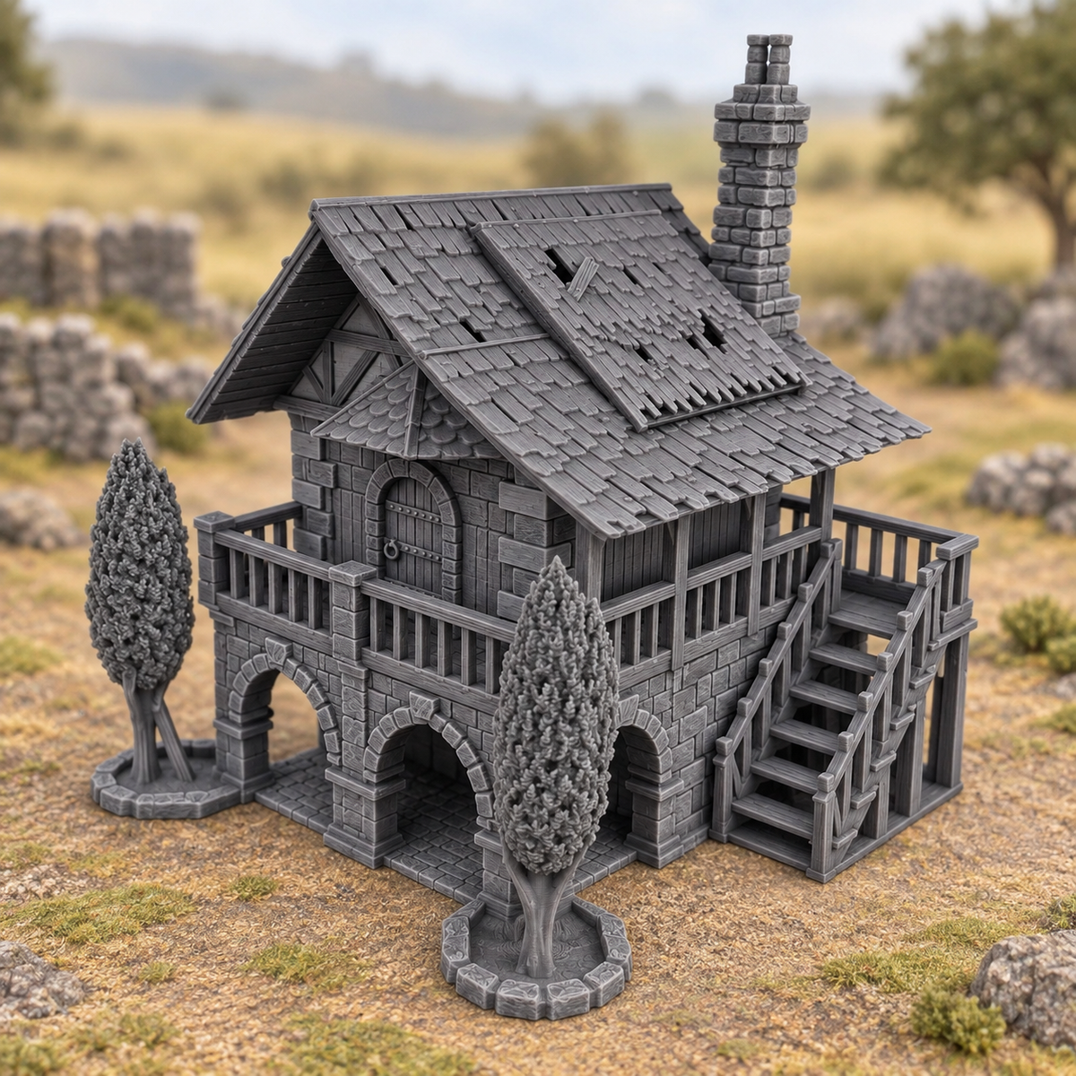 Strawberry Field Abode - 28mm DND/Wargame/RPG Terrain