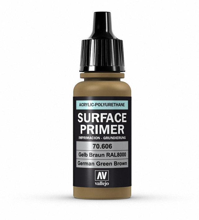 Vallejo Polyurethane - Primer German Green Brown (RAL 8000) 17ml