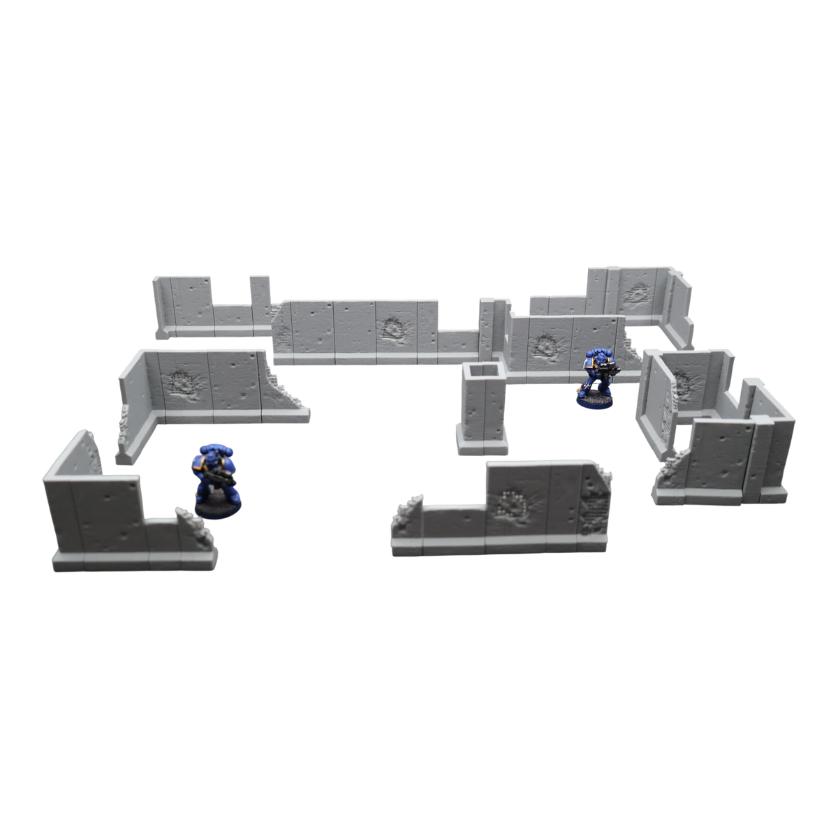 Blasted Walls Set - 28mm Wargaming Scatter Terrain Scenery Tabletop Miniature
