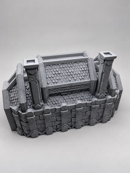 Dwarven Great Hall 28mm DND Terrain | Tabletop Wargaming Scenery for Frostgrave & RPG | 3D Printed