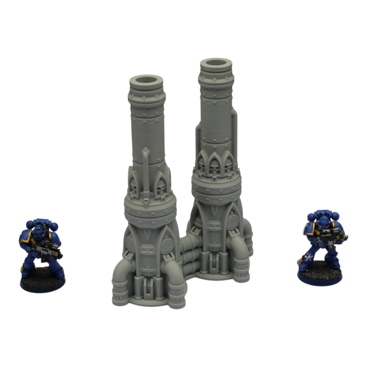 Dual Smokestack - 28mm Wargaming Scatter Terrain Scenery Tabletop Grimdark