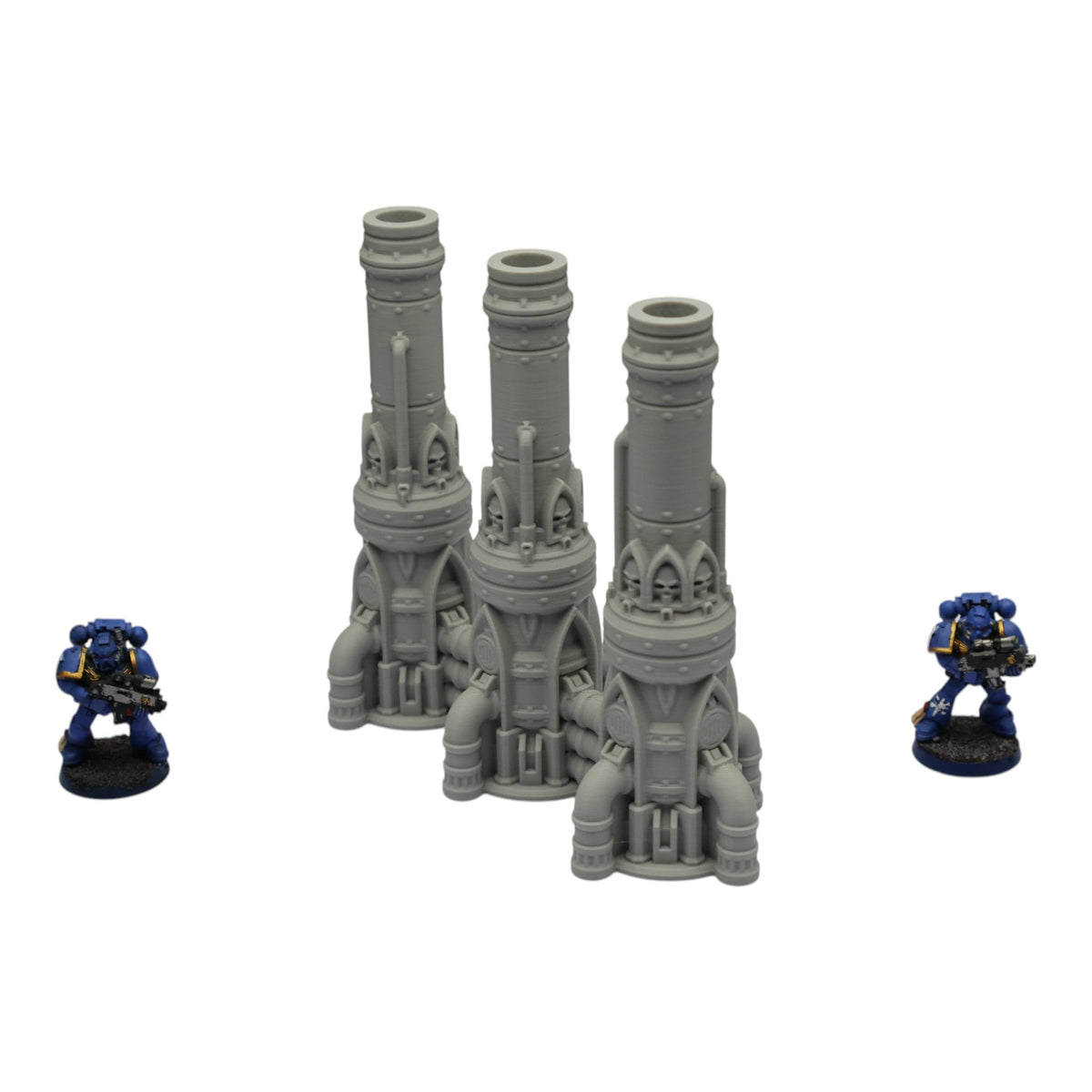 Triple Smokestack - 28mm Wargaming Scatter Terrain Scenery Tabletop Grimdark