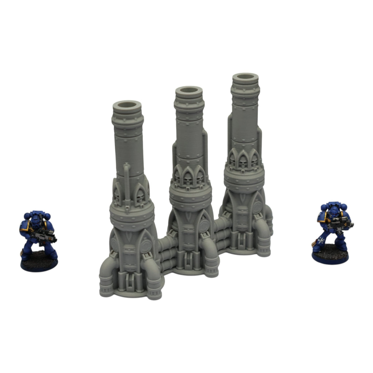 Triple Smokestack - 28mm Wargaming Scatter Terrain Scenery Tabletop Grimdark