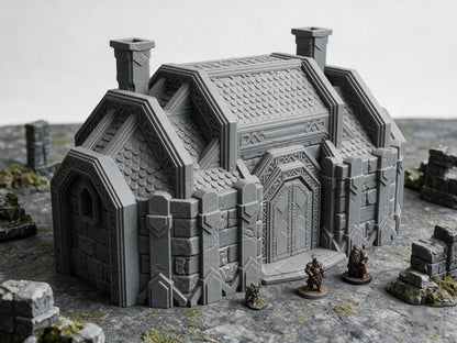 Dwarven Great Hall 28mm DND Terrain | Tabletop Wargaming Scenery for Frostgrave & RPG | 3D Printed