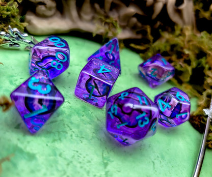 Purple Dragon Eye Dice Set