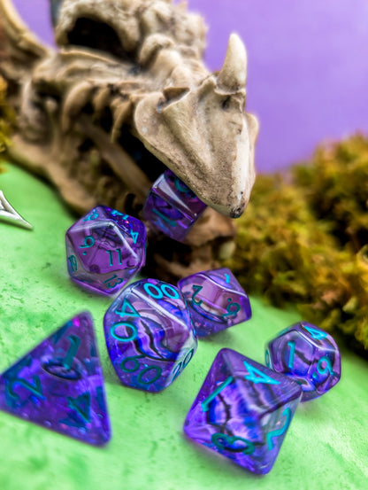 Purple Dragon Eye Dice Set