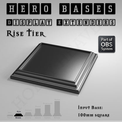 Hero Bases Display Extenders | Squares and Rectangles | Convert Gaming Bases to Display Bases & Plinths
