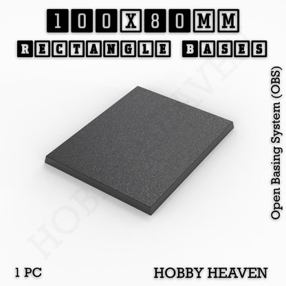 Rectangle Bases Medium Sizes - 75x30mm to 125x40mm and up to 100x90mm Wide - 3D Print Tabletop Games