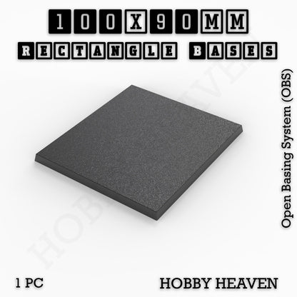 Rectangle Bases Medium Sizes - 75x30mm to 125x40mm and up to 100x90mm Wide - 3D Print Tabletop Games