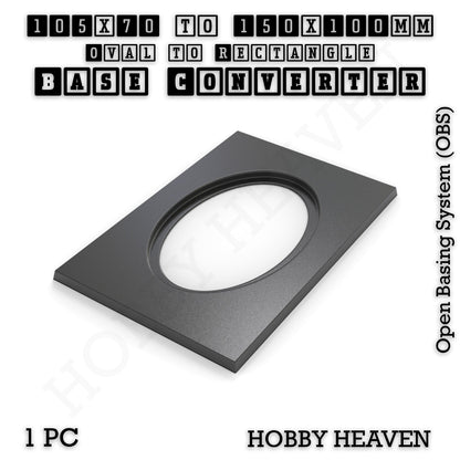 Oval to Rectangle Base Converters 3D Print Full Range