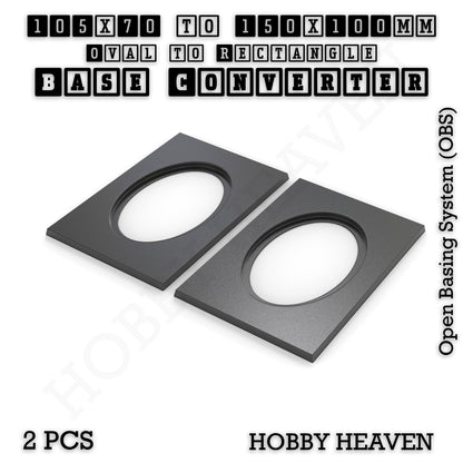 Oval to Rectangle Base Converters 3D Print Full Range