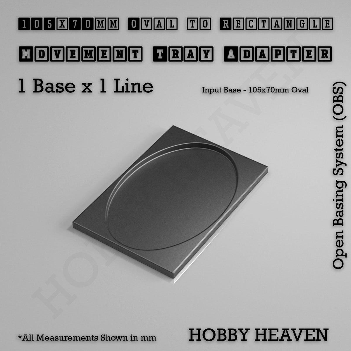 Oval to Rectangle Movement Tray Adapters