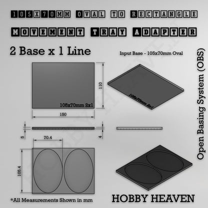 Oval to Rectangle Movement Tray Adapters