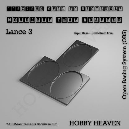 Oval to Rectangle Movement Tray Adapters