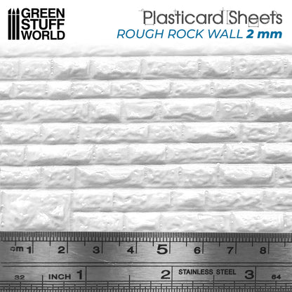 Textured Styrene Plasticard Sheet - Rock Wall Rough | Green Stuff World