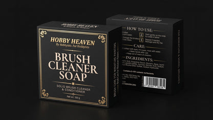 Hobby Heaven Brush Cleaner Soap 100g — Solid Brush Cleaner & Conditioner with Silicone Pad Lid
