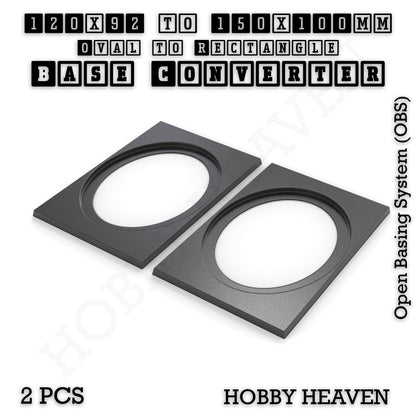 Oval to Rectangle Base Converters 3D Print Full Range
