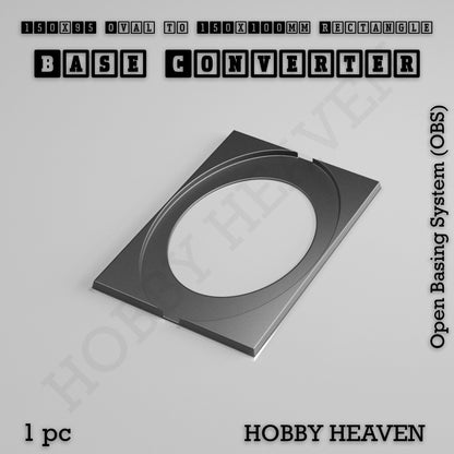 Oval to Rectangle Base Converters 3D Print Full Range