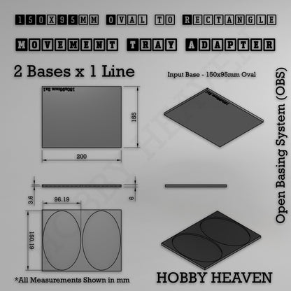 Oval to Rectangle Movement Tray Adapters