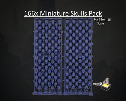 238x Skulls Pack - for Basing 28mm Miniature Scatter Scenery Wargaming Model Bits AoS 30k