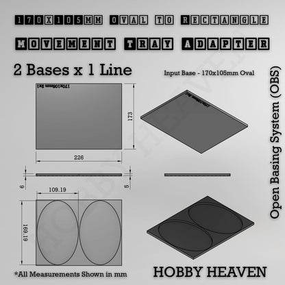 Oval to Rectangle Movement Tray Adapters
