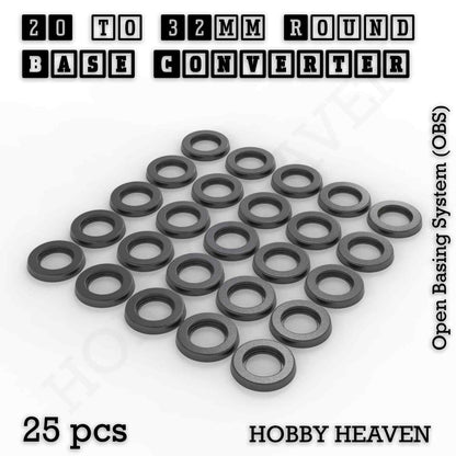 Round to Round Base Converters 3D Print Full Range