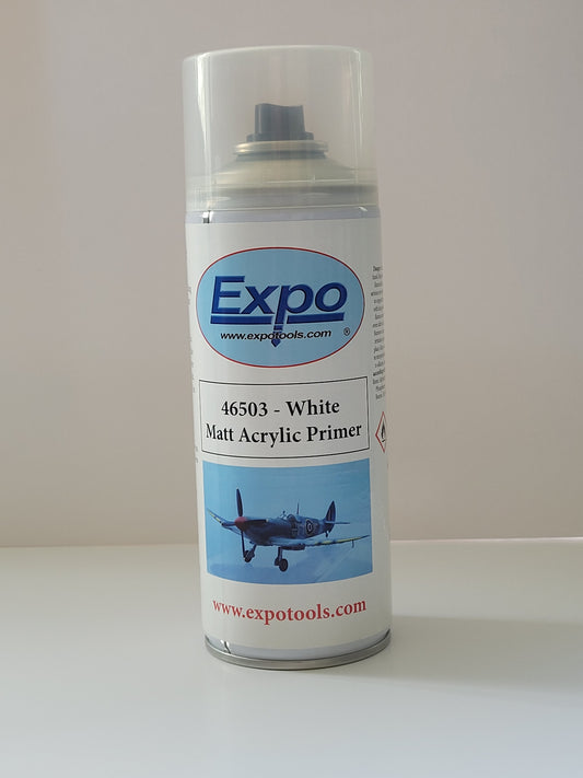 Expo primer produces a superior finish when used to prime a model. Will increase the longevity and quality of the final paint coat.