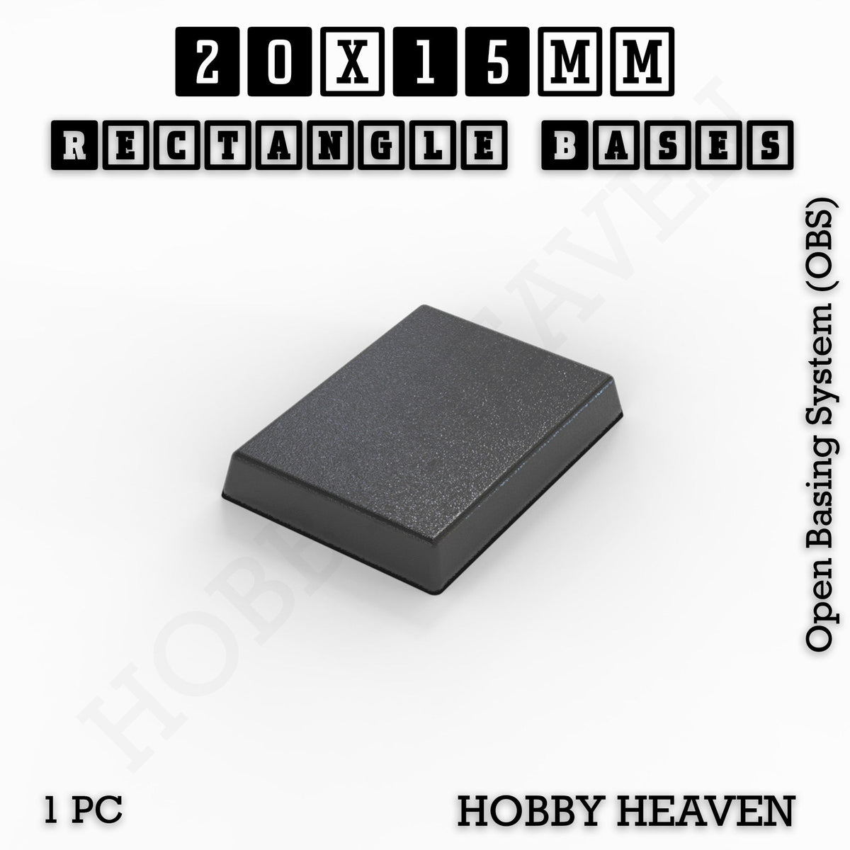 Rectangle Bases Medium Sizes - 75x30mm to 125x40mm and up to 100x90mm Wide - 3D Print Tabletop Games