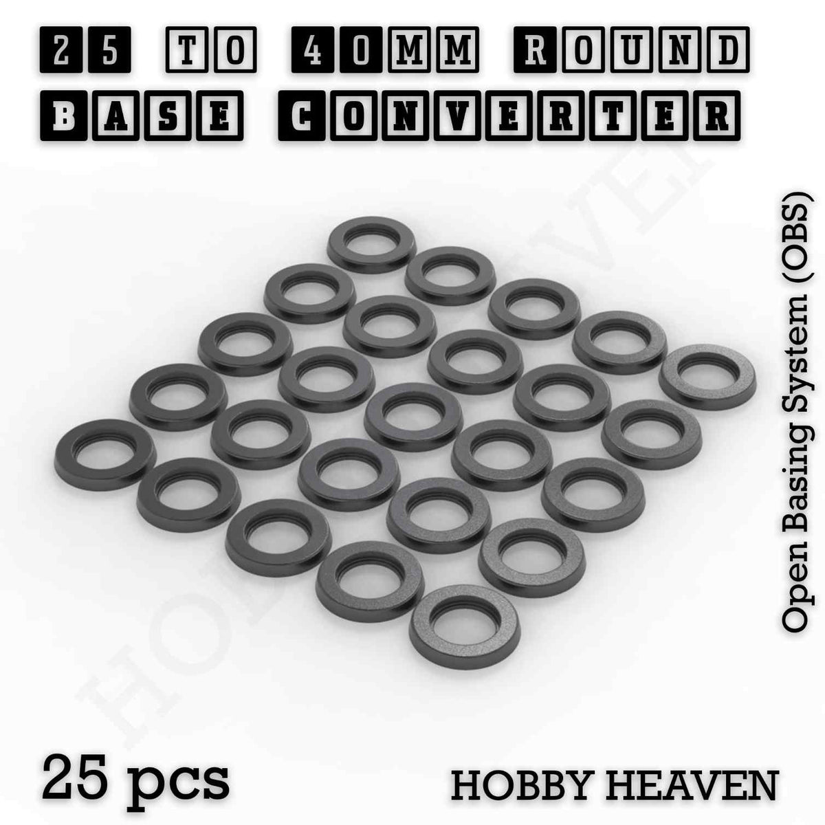 Round to Round Base Converters 3D Print Full Range