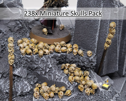238x Skulls Pack - for Basing 28mm Miniature Scatter Scenery Wargaming Model Bits AoS 30k