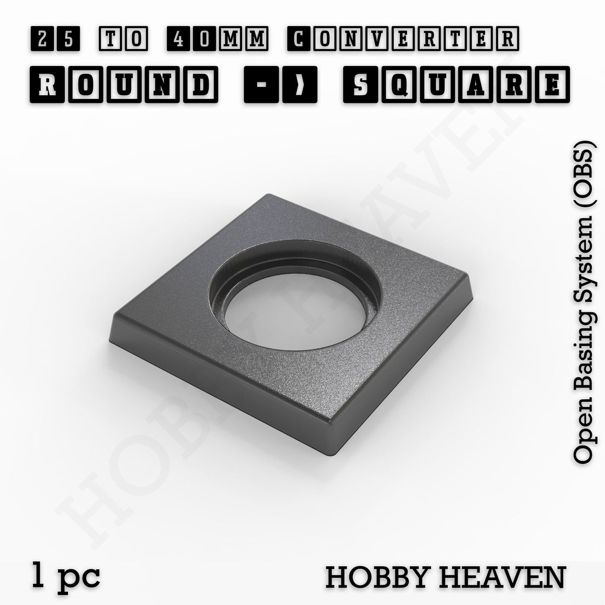 Round to Square Bases Shape and Size Converters 3d Print Full Range